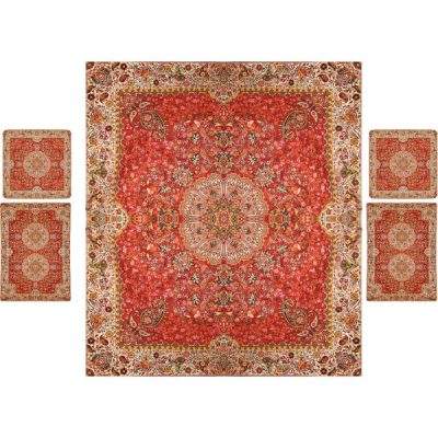 Parure de lit persane – Style oriental, taille double, tissu Termeh – Mahta