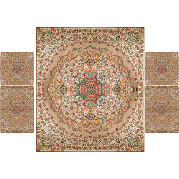 Parure de lit persane – Style oriental, taille double, tissu Termeh – Nima