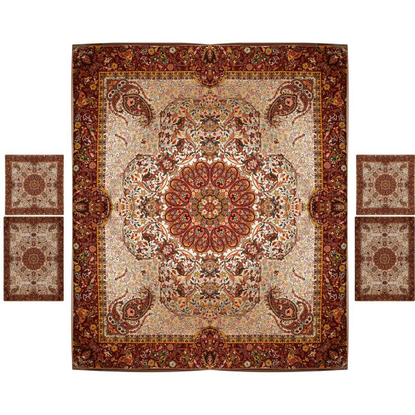Parure de lit persane – Style oriental, taille double, tissu Termeh – Nahal