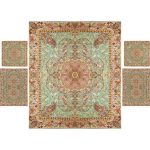Parure de lit persane – Style oriental, taille double, tissu Termeh – Noyan