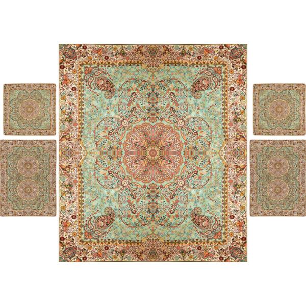 Parure de lit persane – Style oriental, taille double, tissu Termeh – Noyan
