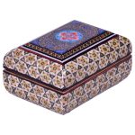 Boîte à bijoux en bois artisanale avec design persan Khatam – Setareh