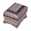 Boîte à bijoux en bois artisanale avec design persan Khatam - Étoile