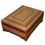 Boîte à bijoux en bois artisanale avec design persan Khatam – Ahoura
