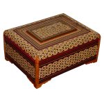 Boîte à bijoux en bois artisanale avec design persan Khatam – Ahoura II