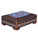Boîte à bijoux en bois artisanale avec design persan Khatam – Ayda