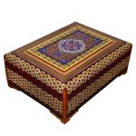 Boîte à bijoux en bois artisanale avec design persan Khatam – Brillant II