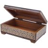 Boîte à bijoux en bois artisanale avec design persan Khatam - Nazgol