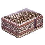 Handcrafted Wooden Jewelry Box with Persian Khatam Design – Setareh