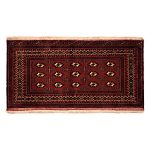 Tapis persan en laine tribal noué à la main rouge foncé