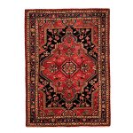 Tapis Persan Fait Main Médaillon Intriqué en Laine Agréable
