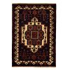 Tapis Persan Fait Main Médaillon Intriqué en Laine Bleu Marine