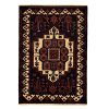 Tapis Persan Fait Main Médaillon Intriqué en Laine Bleu Marine