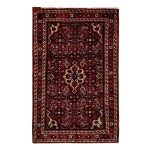 Tapis Persan Fait Main Médaillon Intriqué en Laine Couleur Sombre