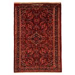 Tapis Persan en Laine Fait Main Rouge Sombre
