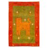 Tapis Gabbeh en laine persane tissé à la main avec motifs animaliers Lion II
