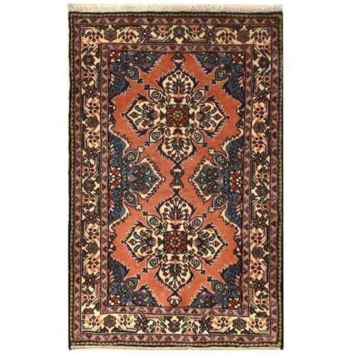 Tapis en laine persan noué à la main avec design Médaillon modèle Kimiya