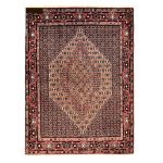 Tapis Persan Fait Main Médaillon Intriqué en Laine Ahmadi