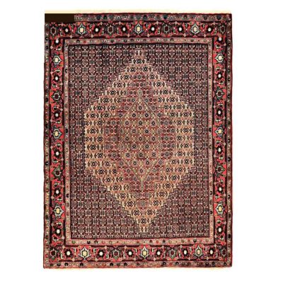 Tapis Persan Fait Main Médaillon Intriqué en Laine Ahmadi