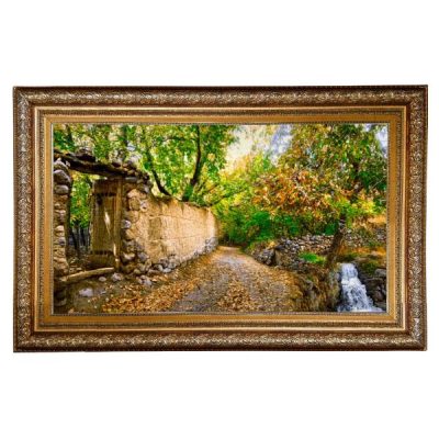 Tapis persan figuratif noué à la main de Tabriz représentant un jardin