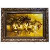 Hand-Knotted Persian Pictorial Rug from Tabriz Depicting Golden Horse
