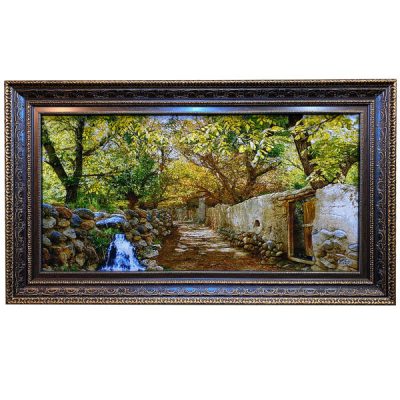 Tapis persan figuratif noué à la main de Tabriz représentant Silva