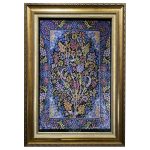 Tapis mural persan fait main de Tabriz représentant un Arbre