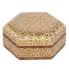 Handcrafted Wooden Jewelry Box with Persian Khatam Design - Honarlux
