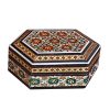 Handcrafted Wooden Jewelry Box with Persian Khatam Design - Milan