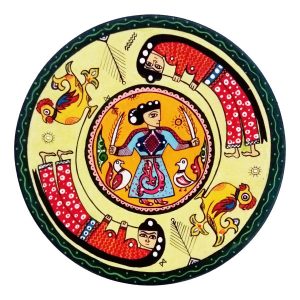 Plaque en céramique décorative peinte à la main Rajasthani X