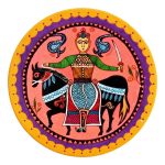 Plaque en céramique décorative peinte à la main Rajasthani XIII