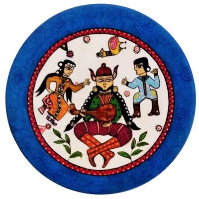 Plaque en céramique décorative peinte à la main Rajasthani IIII