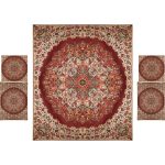 Parure de lit persane – Style oriental, taille double, tissu Termeh – Hana