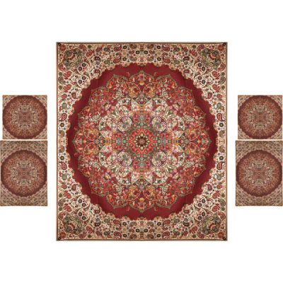 Parure de lit persane – Style oriental, taille double, tissu Termeh – Hana