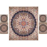Parure de lit persane – Style oriental, taille double, tissu Termeh – Ordibehesht