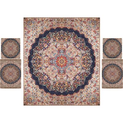 Parure de lit persane – Style oriental, taille double, tissu Termeh – Ordibehesht