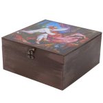 Boîte en Bois pour Cadeaux – Motif Persan Inspiré Negargari