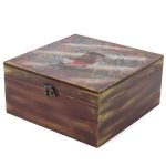 Boîte en Bois pour Cadeaux – Motif Artistique Thé