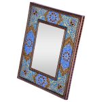 Cadre de miroir en bois persan – Modèle Tala Khatamkari