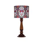 Lampe de table en bois traditionnelle avec abat-jour inspiré de la Perse