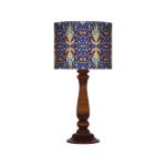 Lampe de table en bois traditionnelle avec abat-jour inspiré de la Perse Kabiri