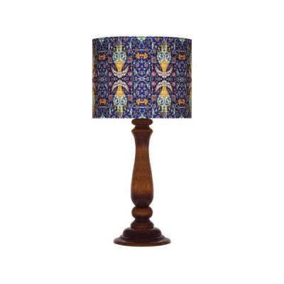 Lampe de table en bois traditionnelle avec abat-jour inspiré de la Perse Kabiri