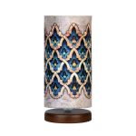 Lampe de table en bois persane minimaliste & amp; de chevet cylindre fait main Rahimi