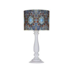 Lampe de table en bois traditionnelle avec abat-jour inspiré de la Perse Saminhade Samin