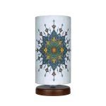 Lampe de table en bois persane minimaliste & amp; de chevet cylindre fait main Sarv