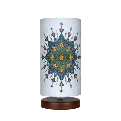 Lampe de table en bois persane minimaliste & amp; de chevet cylindre fait main Sarv
