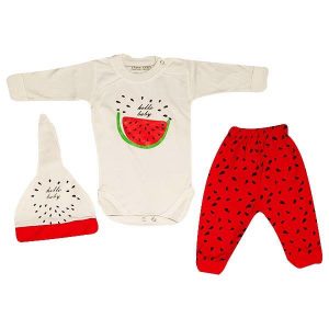 Ensemble de vêtements pour bébé 3 pièces modèle Pastèque