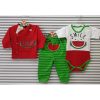 Ensemble de vêtements pour bébé 3 pièces en coton modèle Pastèque
