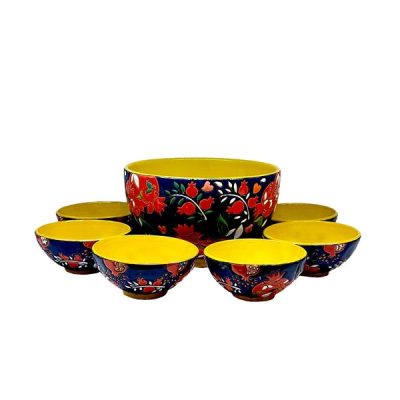 Bol en Poterie Fait Main – Pour Yaourts, Desserts, Salades et Nouilles (Ensemble de 6)