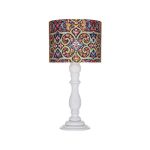 Lampe de table en bois traditionnelle avec abat-jour inspiré de la Perse Dalan
